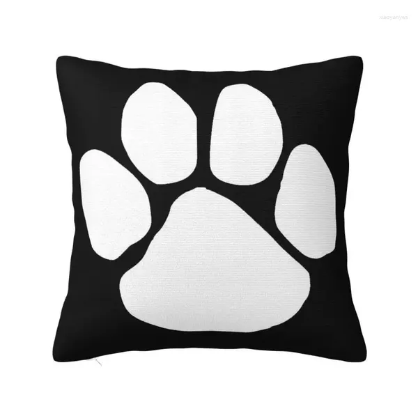 Cuscino con stampa cane bianco copre il divano del soggiorno, copertura quadrata 45x45 cm