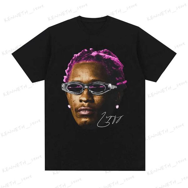 Erkek Tişörtler Rapçi Young Thug Graphic T-Shirt Erkek Kadın Moda Hip Hop Sokak Stil Tişörtleri Yaz Günlük Kısa Kollu Tişört Büyük Boy T240126