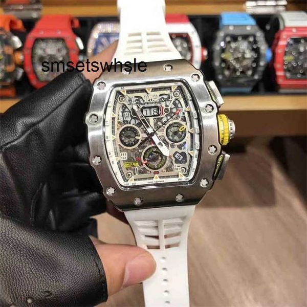 Uhren für Herren, Handgelenk, Datum, multifunktional, neuer Rm11-03 Chronograph, individuell, automatisch, mechanisch, Schweizer mechanisches Uhrwerk, Designer