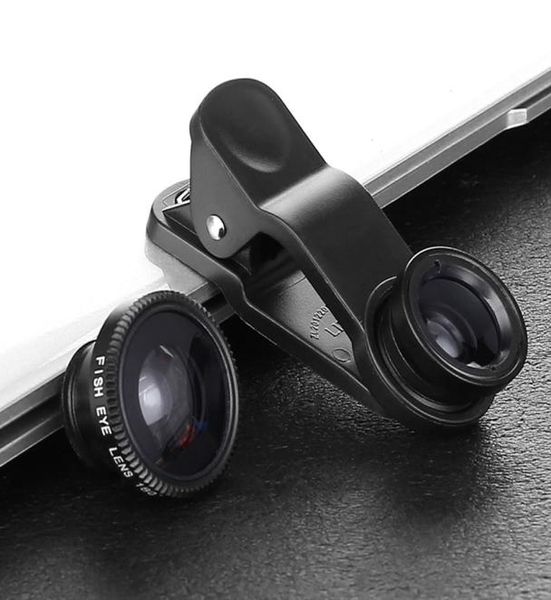 Universal Clip 3 in 1 Kit Fish Eye Objektiv Weitwinkel Makro Mobile Po Telefon Kamera Glas Objektiv Fisheye für iPhone X XS Max 8 Plus 71540929