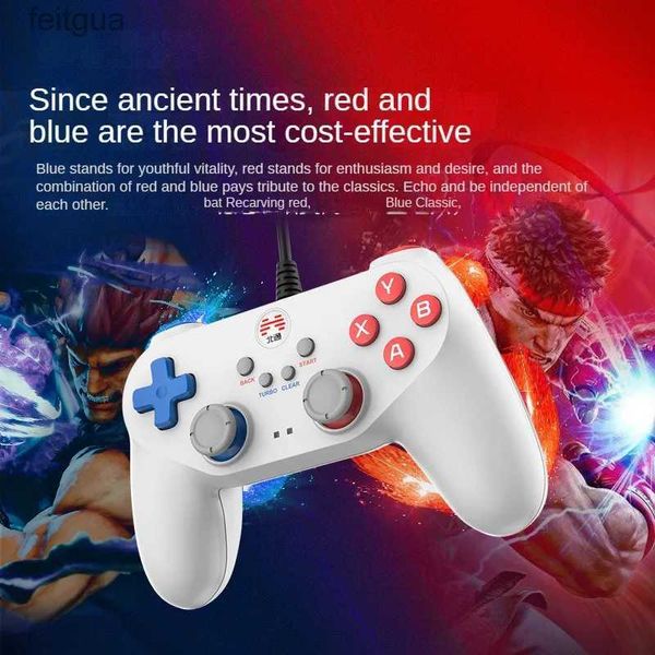 Gamecontroller Joysticks Beitong BD2E Wired Version Vibration Remote Sensing USB Controller Geeignet für PC Computer Steam Home YQ240126