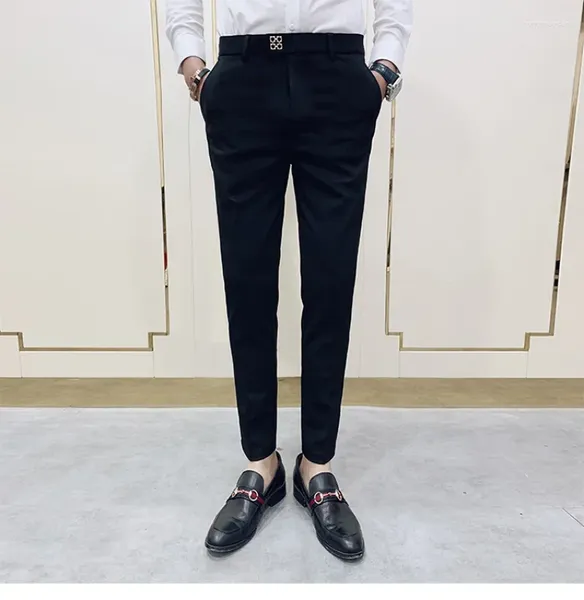 Abiti da uomo Pantaloni da completo Autunno Versione coreana formale di pantaloni sottili alla caviglia Abito da abbigliamento di moda casual da lavoro