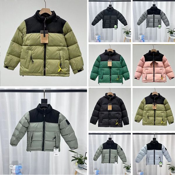 22SS Kids Winter Down Coat North Puffer Jackets Womens Modaque Menas Casais Parka Outdoor Feather Fort Roupet Outwear Casacos multicoloridos Tamanho 120-170