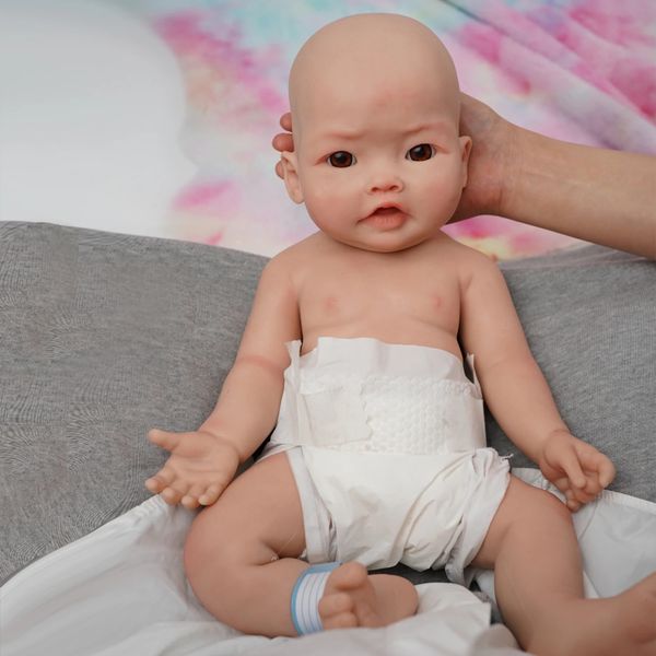 17 35 kg Micro Preemie Ganzkörper-Silikon-Babypuppe HarveyLifelike Mini Reborn Surprice Kinder AntiStress My Melody 240119