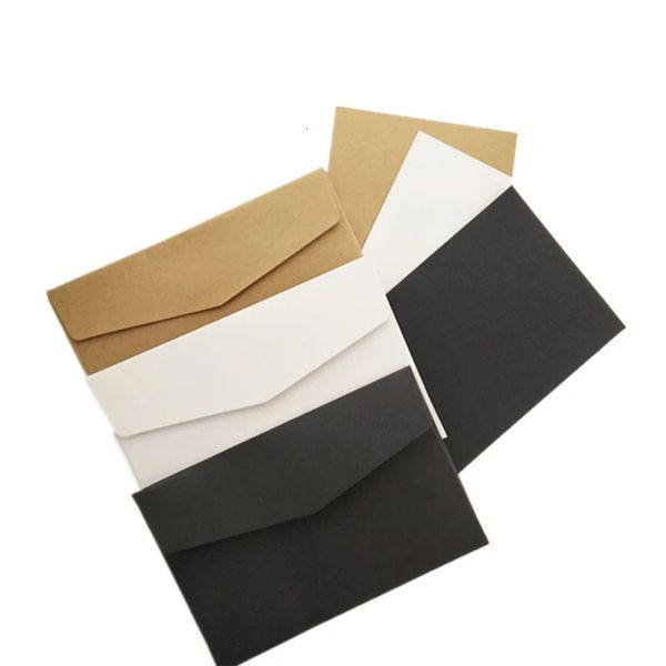 10 Stück 20 Stück Kraftpapier-Grußkarte mit Umschlag, Briefpapier-Set, Party, Hochzeit, Einladungskarten, DIY, weiß, schwarz, Postkarte 240122