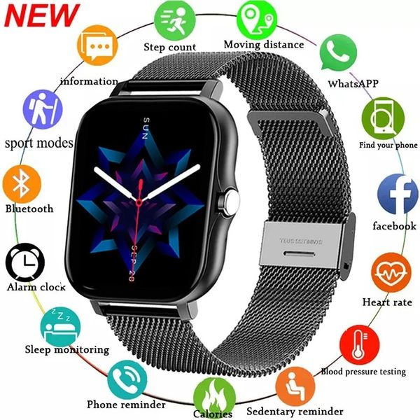 Nuovo Smart Watch da uomo pressione sanguigna impermeabile Smartwatch Lady donna cardiofrequenzimetro fitness tracker orologio sportivo per Android IOS