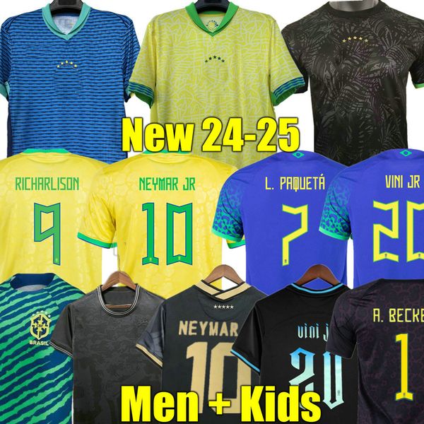 Vini Jr 24 25 Casemiro İsa Brazils Richarlison Futbol Forması Camiseta Raphinha Paqueta Rodrygo Brasil Maillots Futbol Gömlek Kadın Çocuk Üniforma 2022
