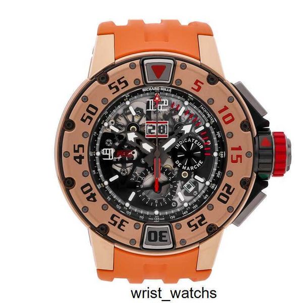 Relógio de pulso rm relógio de pulso richardsmille rm032 rm032 flyback cronógrafo mergulhador automático ouro relógio masculino rg