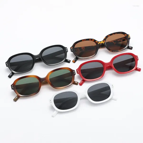 Sunglasses Fashion Simple Style Small-framed Oval-framed Glasses Personality UV400 Casual Black Eyewear For Adult Women Men