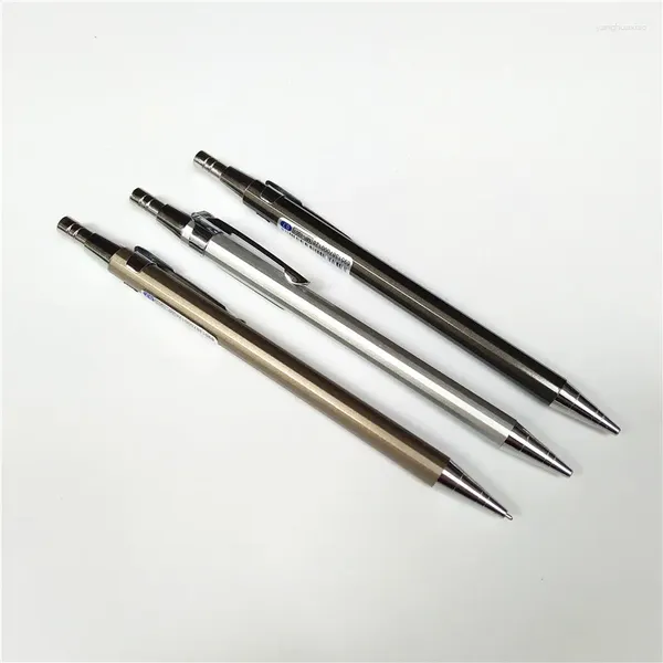 Lápis propulsor todo em metal, atividade de alto grau, automático, 0,5 mm, 0,7 mm, para estudantes, escrever lápis Mecânico
