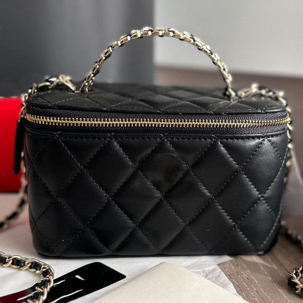 Preto branco mulheres designer sacos alça superior totes acolchoado matelassê ombro cosmético caid batom titular mini bolsa de alta qualidade bolsa bolsa de ombro saco de bolo