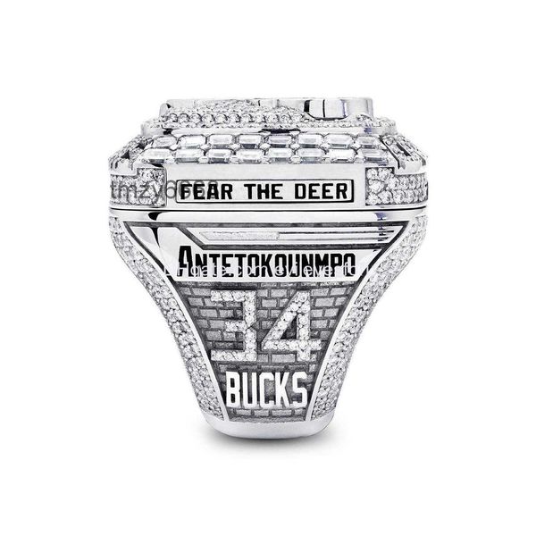 Cluster-Ringe Großhandel 2021 Championship Ring Bucks Modegeschenke von Fans und Freunden Ledertaschenteile Zubehör Drop Deli Dhv1m 6V5Q