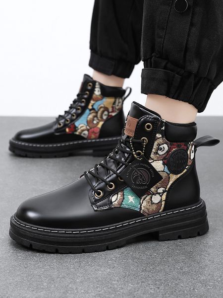 Luxurys Designer Brand Männer Bootsschuhe Martin Boot Herrenschuhe Leder Outdoor Mann Frühling Herbst Winter Schwarz Good Weast Resistan Designer Schuhe Fabrik