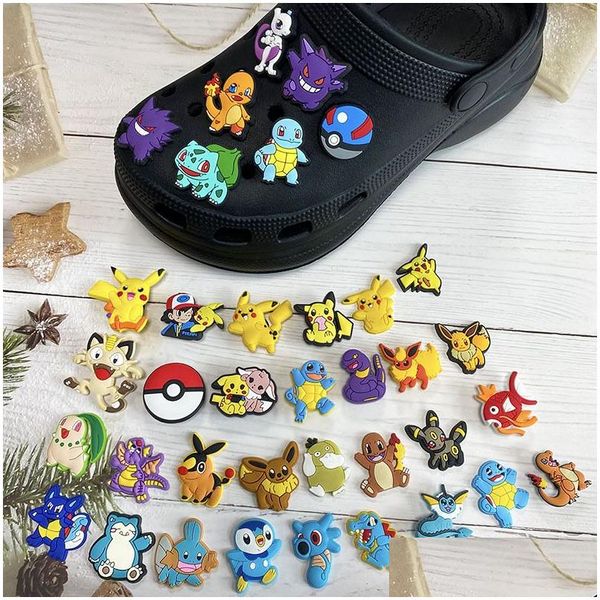 Cartoon-Accessoires Charms Großhandel Kindheitserinnerungen Geist Elf Ente Schuh PVC Dekoration Schnalle Weichgummi Clog Schnelle Drop-Lieferung Otvzj