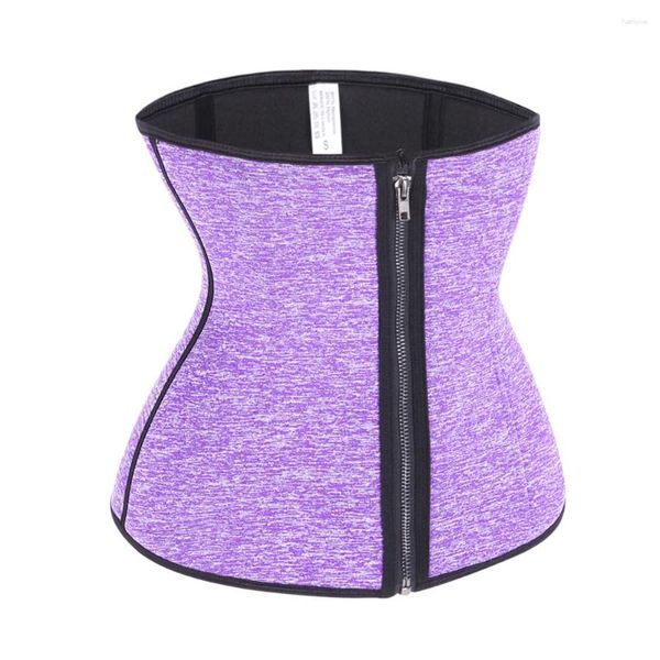 Femmes Shapers Néoprène Taille Formateur Zip Et Crochet Corset Femmes Minceur Violet Bleu Corps Korset Shapewear