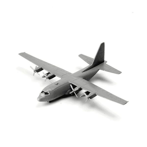 4D 1/144 Estados Unidos Lockheed C-130 Hercules Montagem Modelo Militar Avião de brinquedo 240118