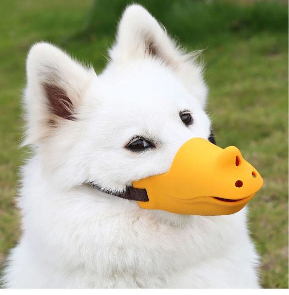 Trelas de segurança focinho do cão silicone pato focinho máscara para cães anti mordida parar latido pequeno grande cão boca focinhos acessórios para animais de estimação