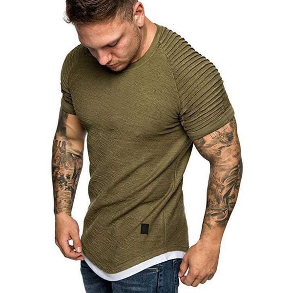 Herren T-Shirts Modetrend Sommer Streetwear Herrenbekleidung M-3XL Casual Kurzarm T-Shirt Männer Slim Fit Solide Hemden Tops T-Shirt Homm