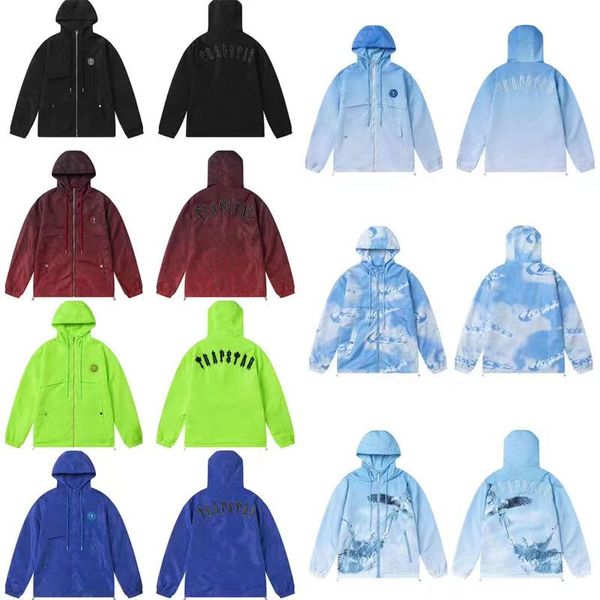 Herren Designerjacken Trapstar Windjacke Bomber Damenjacke Mantel Leder Wasserdichter Reißverschluss Stickerei Schwarz Blau XL Veste Homme Irongate Jcaket Sonnenschutz