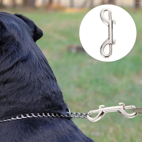 Collari per cani 6 pezzi Gancio per guinzaglio Fibbia per animali Cordino con chiusura a scatto Clip a doppia estremità Ganci multiuso in lega di zinco