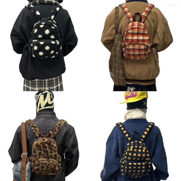 Школьные сумки, рюкзаки для женщин Y2k, эстетические винтажные модные уличные рюкзаки в горошек, корейские универсальные студенческие мини-повседневные школьные ранцы Femme