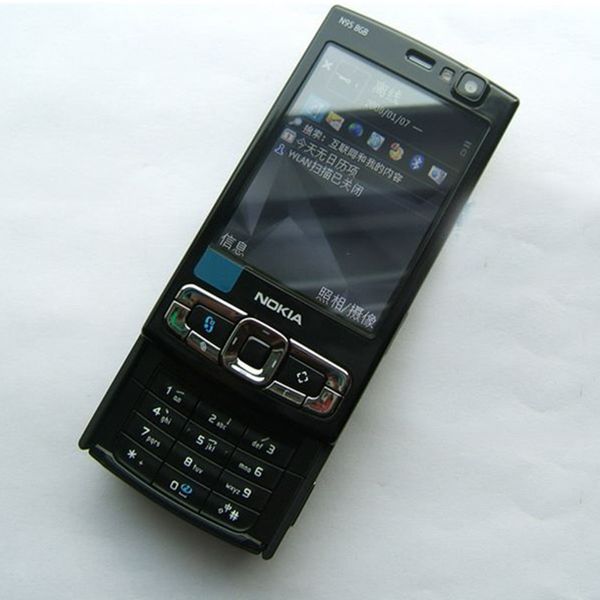 Cellulari originali ricondizionati Nokia N95 8G Memory Slide Phone Wifi Musica multilingue con scatola