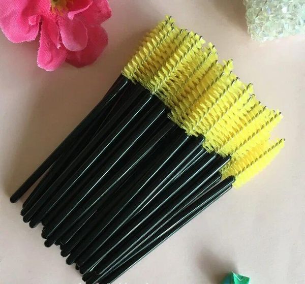 Pennelli per trucco 1000 pezzi Pennello per trucco Fibra sintetica Usa e getta Applicatore per mascara per ciglia Bacchetta cosmetica Due colori