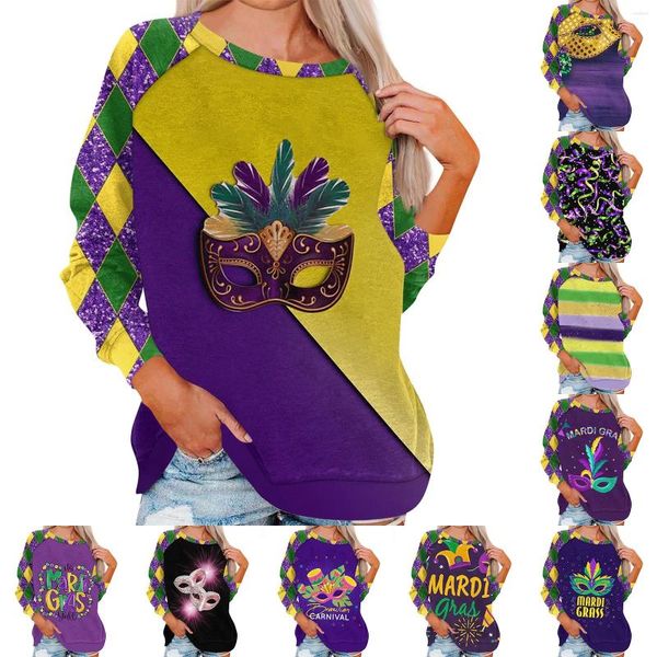 Kadın Tişörtleri Mardi Gras Flamingo Grafik Baskı Gömlek Kızlar Komik Desen Ekose Patchwork T-Shirt Femme Harajuku Kadın Yaz Tops