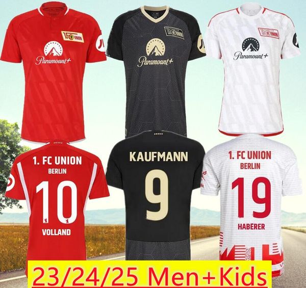 Union Berlin Fußballtrikots Startseite KHEDIRA dritter grün AARONSON BECKER KRAL LAIDOUNI BEHRENS KHEDIRA LEITE 2023 2024 Fußballtrikots Sonderausgabe rot weiß Herren