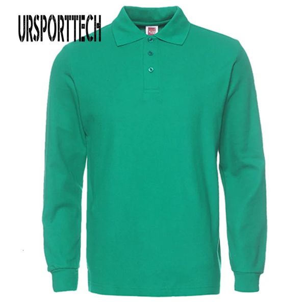 2024 Heren Merk Poloshirt Lange Mouw Heren Poloshirts Heren Mode Casual Katoen Slim Fit Polo's Heren Jerseys Plus Size XS-3XL 240125