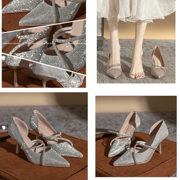 Sandálias Slingback Bombas de Salto Cônico Salto Gatinho Hee Sola de Couro Feminino Designer de Luxo Sapatos de Festa de Casamento Sapatos de Noite Sapato