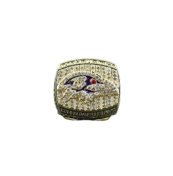 2000 Baltimore Crow Championship Ring mit Holzbox Männern Sportfan Souvenir Geschenkgroßhandel