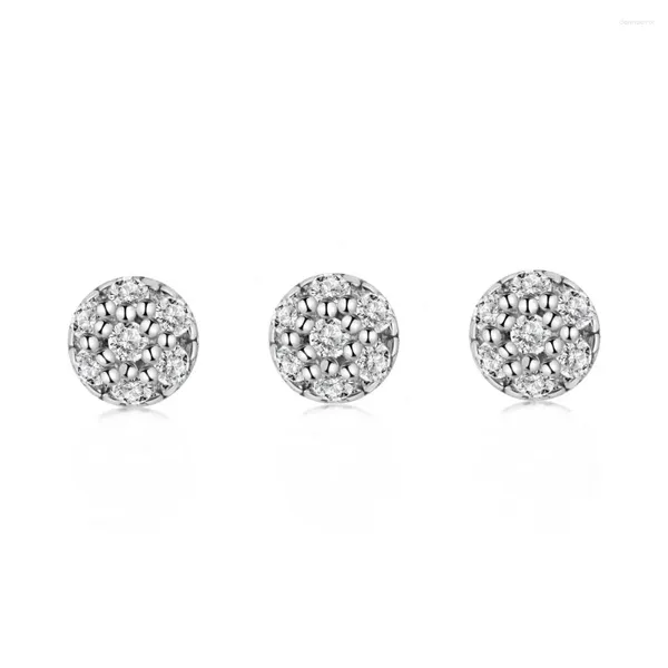 Brincos de parafuso prisioneiro S925 prata esterlina simples redondo micro incrustado orelha studs mini pequena bola earbone