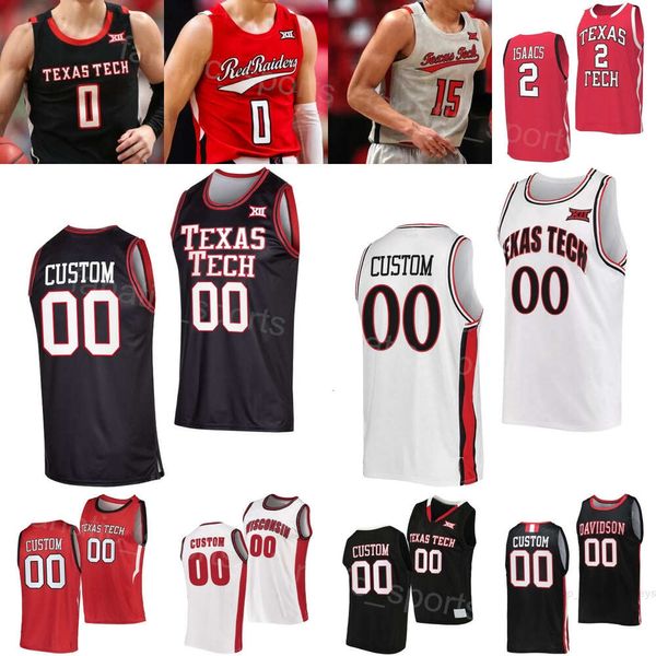 University Basketball 5 Darrion Williams Jersey Texas Tech Red College 6 Joe Toussaint 35 Devan Cambridge 22 Warren 1 Lamar 0 Chance McMillian 2 Pop Isaacs Shirt