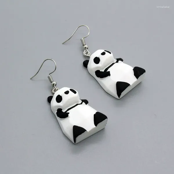 Baumelnde Ohrringe, 1 Paar, niedlicher Harz-Panda-Tropfen für Frauen, Geschenk, Schmuck, Mode, cool, einzigartig, kreativ, Cartoon-Tier-Anhänger, F558