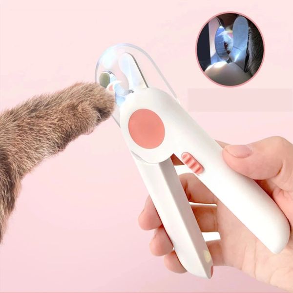 Clippers Hund Nagelknipser Cutter mit LED-Licht Schere Edelstahl Nagelschere Pet Grooming Supplies schützen Pfote Hund Zubehör