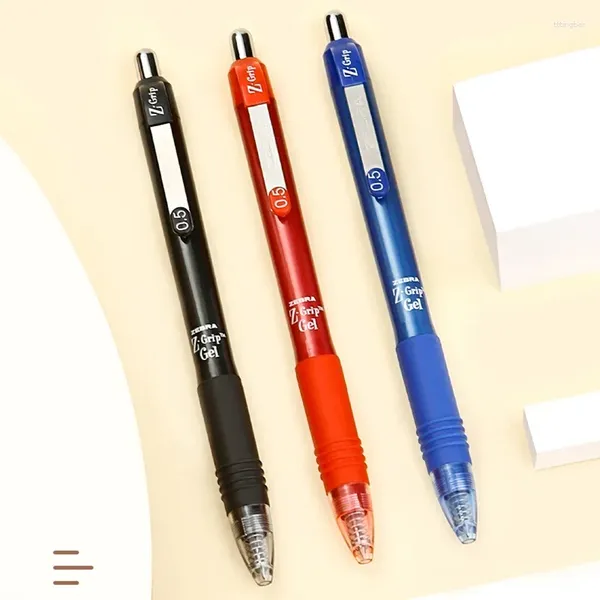 Выдвижные гелевые ручки, черные, синие, красные чернила, 0,5 мм, углеродные для учащихся, пишущие, школьные, офисные принадлежности, японские канцелярские принадлежности