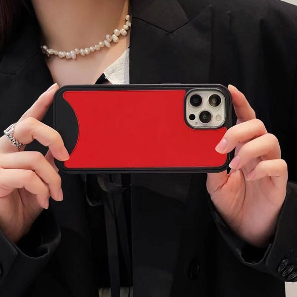 iPhone 15 Pro Max Designer Sole Phone Case para Apple 14 13 12 11 XS XR 8 7 Plus Luxo TPU PC Fundo Vermelho Em Relevo Protetor Móvel Para-choque Capa Traseira Moda Coque Fundas