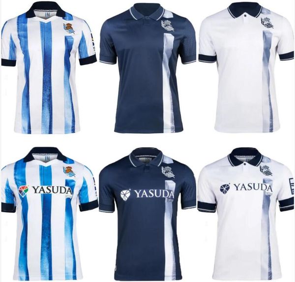 2023 2024 Real Sociedad Home Away 3rd Soccer Jerseys Cho Take Kubo Oyarzabal Sadiq Andre Silva Zubimendi Brais Mendez Merino Le Normand Men Football Shirt Top