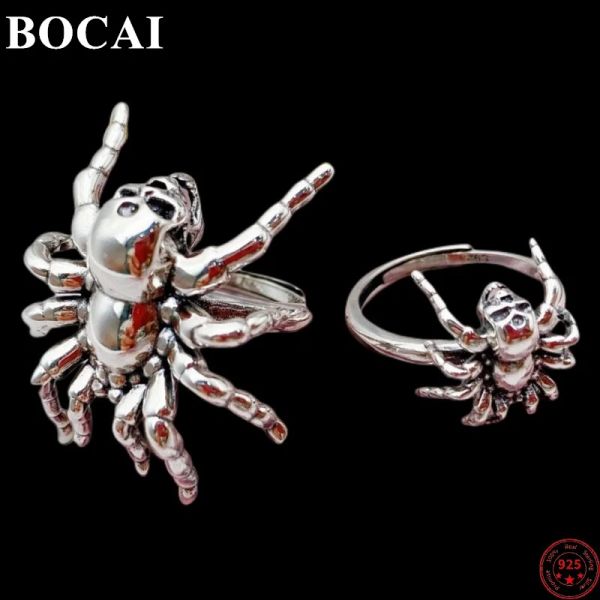 Anelli BOCAI S925 Anelli in argento sterling 2023 Nuova moda Originalità Spider regolabile Solid Argentum Gioielli a mano per uomo Donna