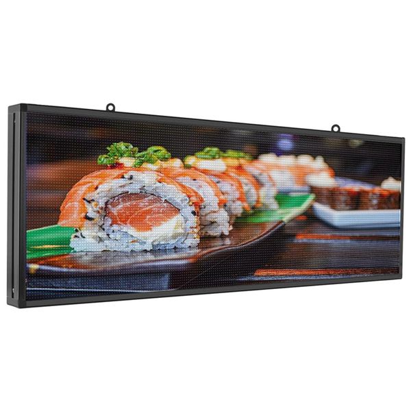 Tam renkli kapalı LED işareti 39''x14 '' WiFi + USB Programlanabilir Kaydırma LED ekranı P5 Destek Video Görüntü ve Metin LED kart için ekran