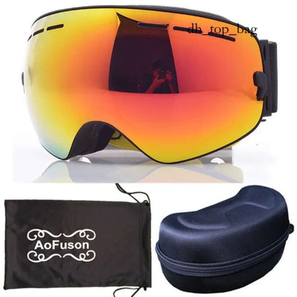 Maschere da sci Snowboard Occhiali grandangolari da neve professionali con doppi strati Antifog Uv400 Uomo Donna Motoslitta Google Maschere da sci Donna 8798