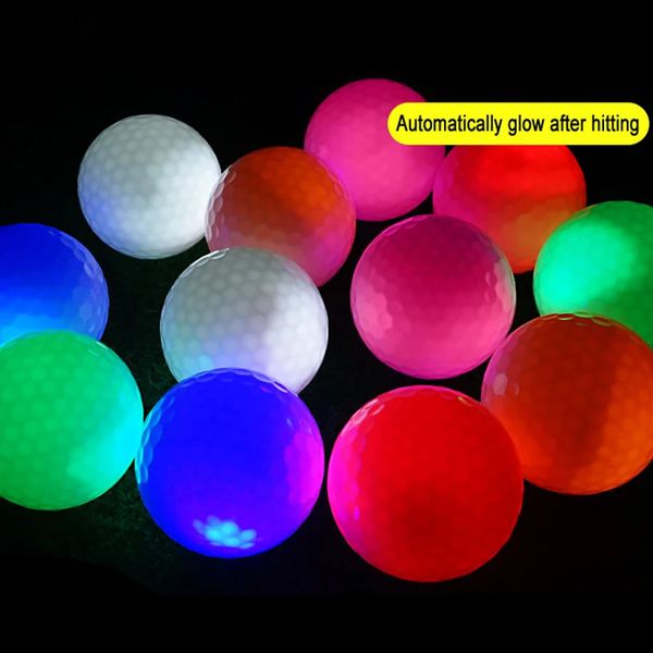 PGM Golf Flash Ball mit konstanter Helligkeit, mehrfarbiges LED-Licht, Nachtkursball, 6 Stück, zufällige Farben, 240124