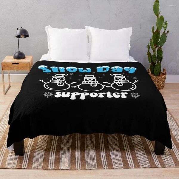 Cobertores Cool Snow Day Supporter Quilt Fofo Quente Aconchegante Pele Twin Throw Blanket