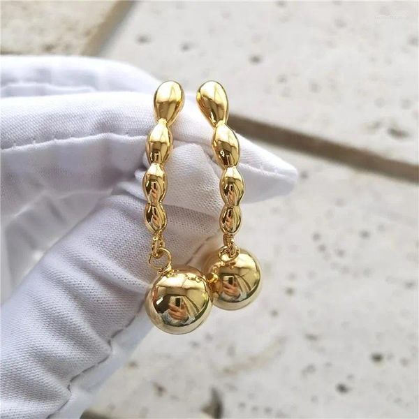 Dangle Ohrringe Einfache Ins Goldene Bälle Vintage Designer elegant Frauen Sommer Waterdrop Classic Long Piercing