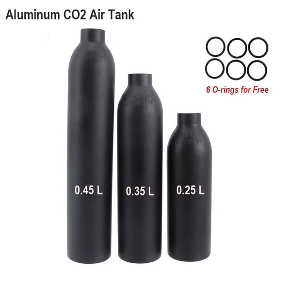 Leerer 045035025L Aluminium-CO2-Lufttank, explosionsgeschützter Hochdruck-Paintball-Flaschenfüllzylinder M1815 240127