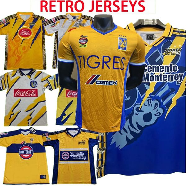 Ретро Liga MX Tigres 1996, 1997, 1998, 16, 17, винтажные классические футбольные майки UANL, домашняя выездная футбольная рубашка