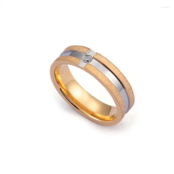 Cluster Ringe Mode Frauen Männer wie Kristall Gold Schwarz Farbe Edelstahl Runde Nut Gefrostet Weiß Strass Hochzeit Schmuck