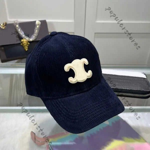 Celins s Fitted Hats Ball Caps Cord Big Letters Embriodery Baseball Cap für Damen Designer Hüte Fashion Street Hat Beanies 3 Farben PF90