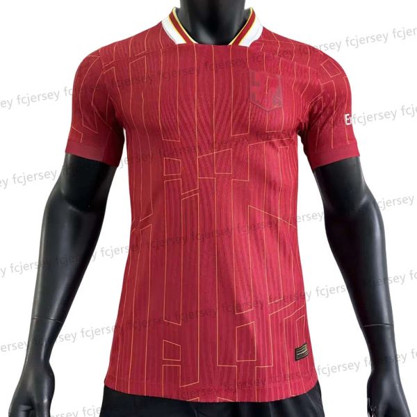 Nuovo arrivo 24 25 Live.POOL Maglia da calcio SALAH casa lontano terzo THIAGO Luis Diaz Calcio FIRMINO VIRGIL Pantaloncini a strati tifosi Maglia fc Maillot De Foot Kit Liverpool bambini